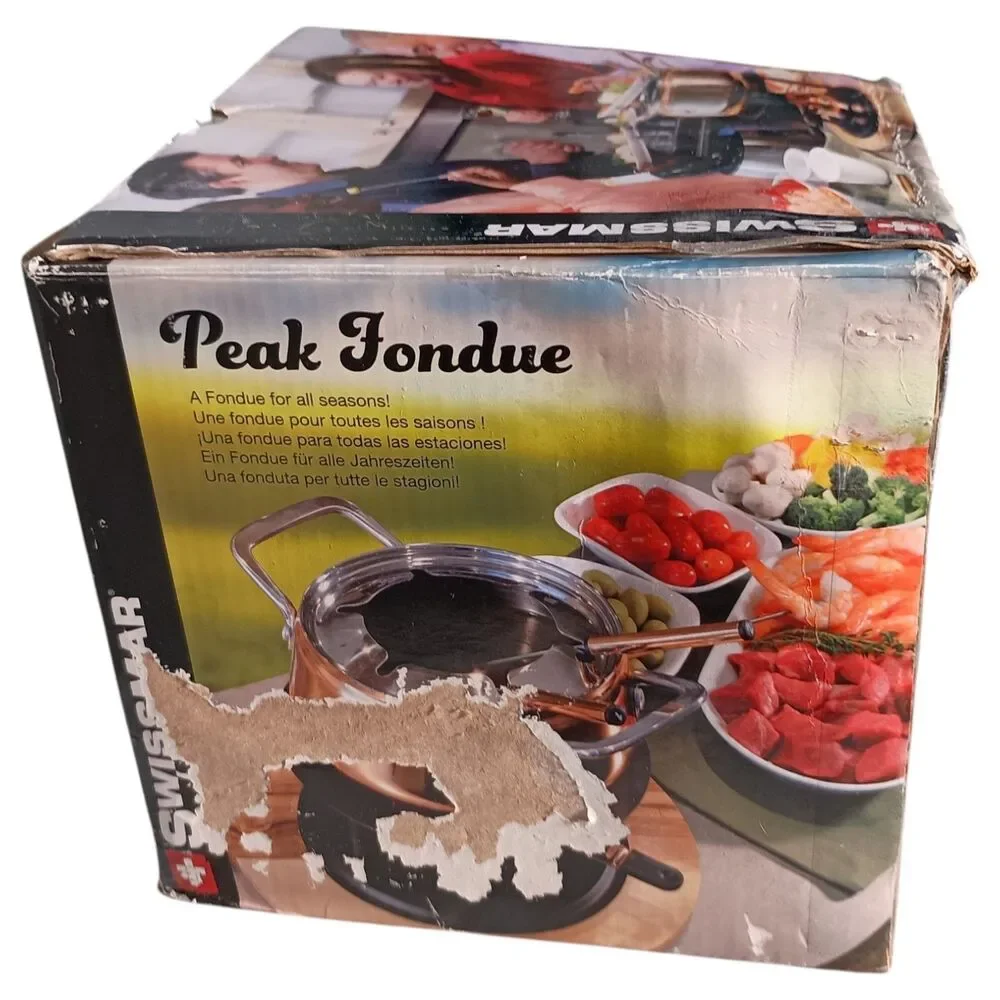 Swissmar Peak 10-Piece Copper Fondue Set